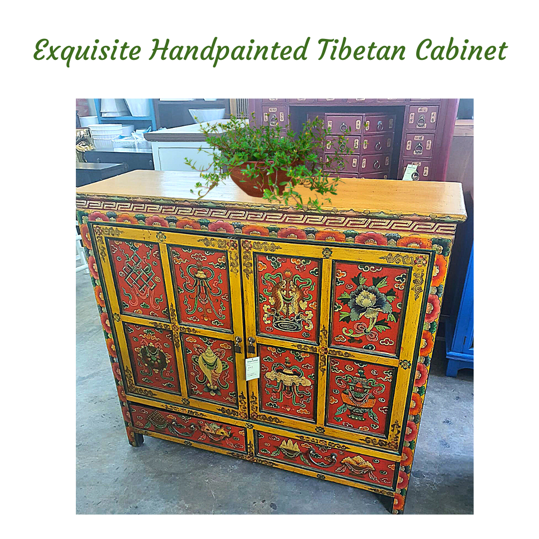 Handpainted Tibetan Sideboard Lees Antiques